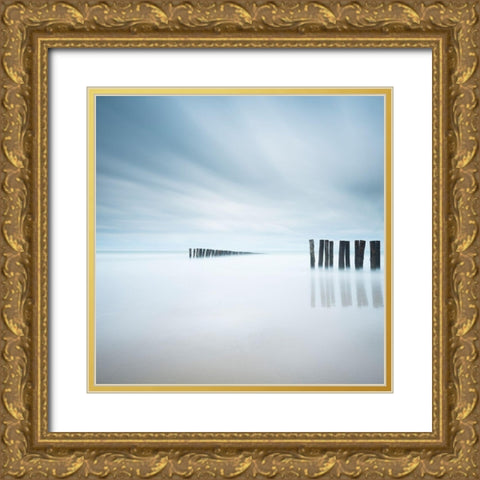 Whispering Gold Ornate Wood Framed Art Print with Double Matting by Dragt, Wilco