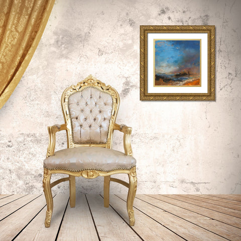 Reclaimed Land Gold Ornate Wood Framed Art Print with Double Matting by Dennis, Patrick