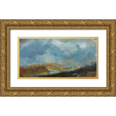 Spires Gold Ornate Wood Framed Art Print with Double Matting by Dennis, Patrick