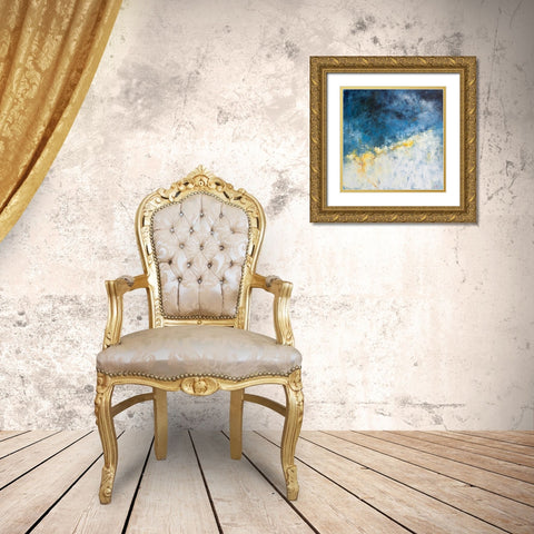 Yellow Bloom Gold Ornate Wood Framed Art Print with Double Matting by Dennis, Patrick