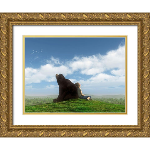 Cloud Watchers Gold Ornate Wood Framed Art Print with Double Matting by Decker, Cynthia