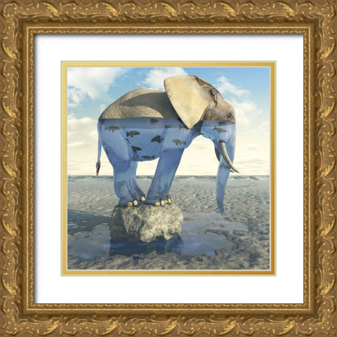 Drinking Problem Gold Ornate Wood Framed Art Print with Double Matting by Decker, Cynthia