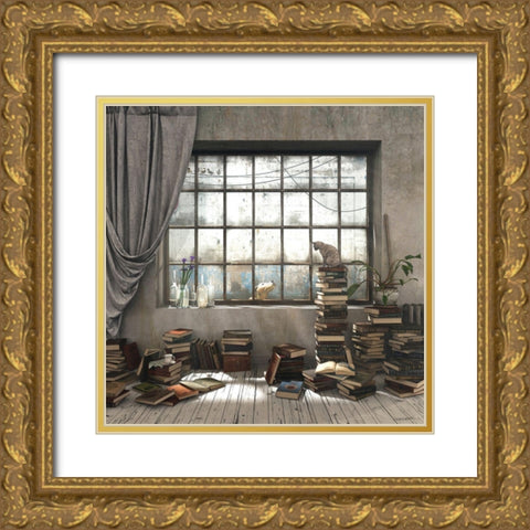 Introvert Gold Ornate Wood Framed Art Print with Double Matting by Decker, Cynthia