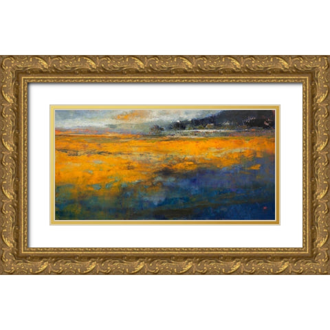 Marshes Gold Ornate Wood Framed Art Print with Double Matting by Dennis, Patrick