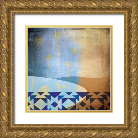 Tropic One Gold Ornate Wood Framed Art Print with Double Matting by Duncan-He, Louis