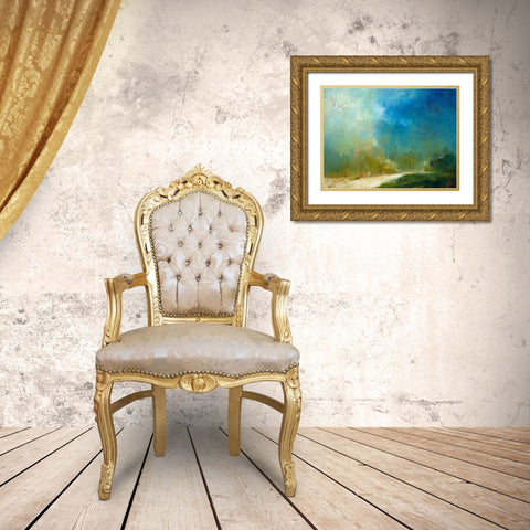 The Path Gold Ornate Wood Framed Art Print with Double Matting by Dennis, Patrick