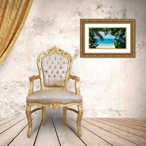 Window to Paradise Gold Ornate Wood Framed Art Print with Double Matting by Davis, Lizzy