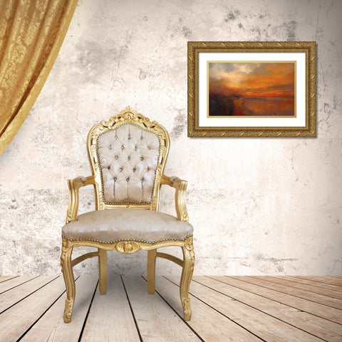 Unforgettable Gold Ornate Wood Framed Art Print with Double Matting by Dennis, Patrick