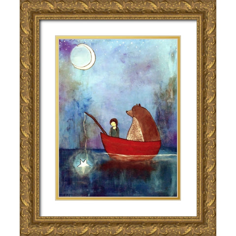 A Summer Night Gold Ornate Wood Framed Art Print with Double Matting by Doss, Andrea