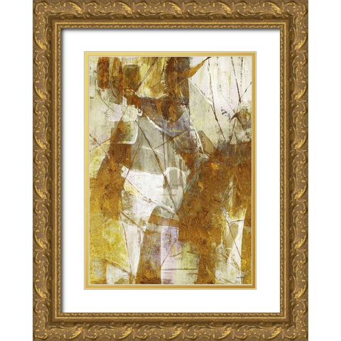 Gold Matrix 1 Gold Ornate Wood Framed Art Print with Double Matting by Dubois, Lori