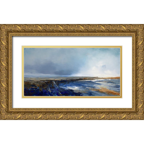 Jagged Point Gold Ornate Wood Framed Art Print with Double Matting by Dennis, Patrick