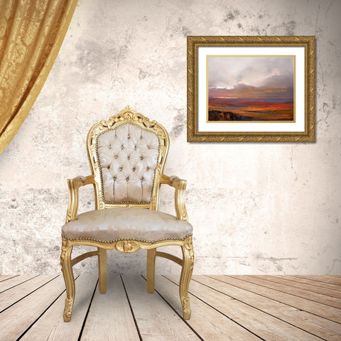 Crossroads Gold Ornate Wood Framed Art Print with Double Matting by Dennis, Patrick
