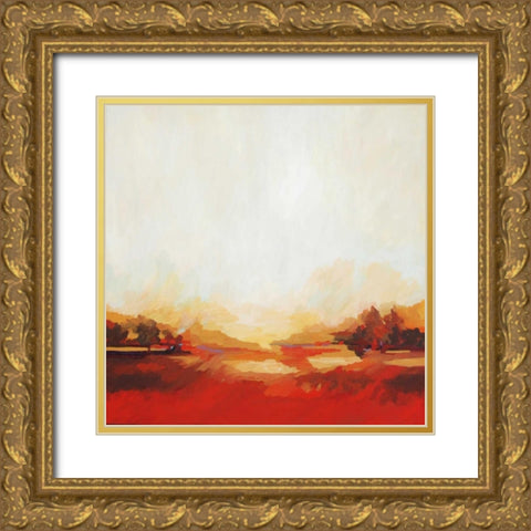 Equinox Gold Ornate Wood Framed Art Print with Double Matting by Davies, Sarah