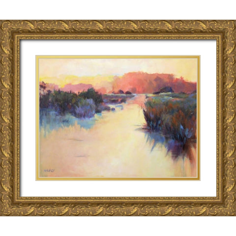 A Warm Resonance Gold Ornate Wood Framed Art Print with Double Matting by Dukes, Madeline