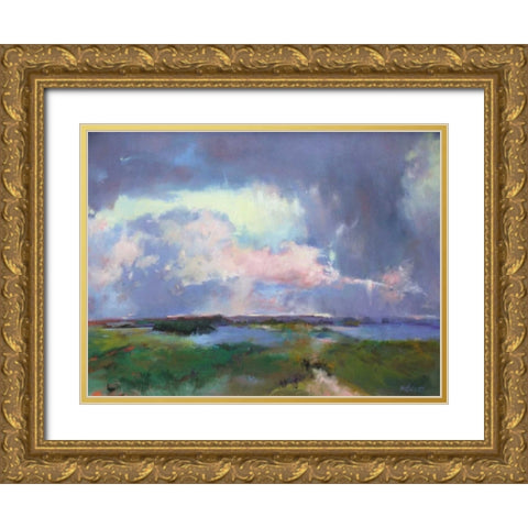 Converging Storms Gold Ornate Wood Framed Art Print with Double Matting by Dukes, Madeline