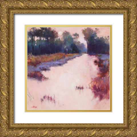 Coral Dawn Gold Ornate Wood Framed Art Print with Double Matting by Dukes, Madeline