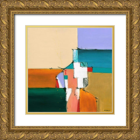 Beachcomber I Gold Ornate Wood Framed Art Print with Double Matting by DiGiulio, Joe