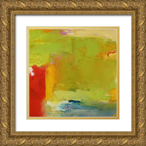 A Touch of Blue Gold Ornate Wood Framed Art Print with Double Matting by Dickson, Mark