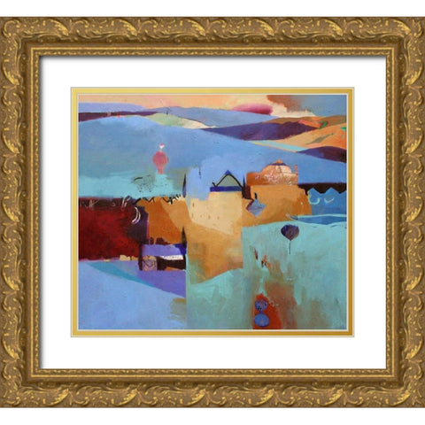Blue Atlas Gold Ornate Wood Framed Art Print with Double Matting by Dudgeon, Gerry