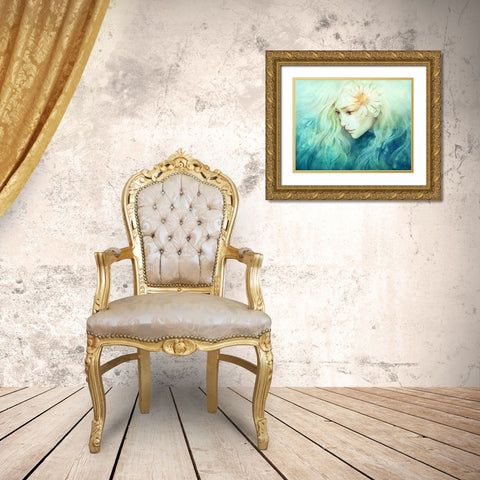 April Gold Ornate Wood Framed Art Print with Double Matting by Dittman, Anna