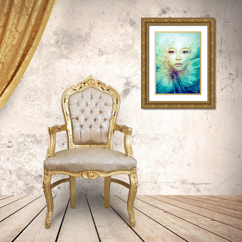 Locust Gold Ornate Wood Framed Art Print with Double Matting by Dittman, Anna