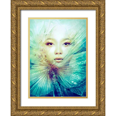 Locust Gold Ornate Wood Framed Art Print with Double Matting by Dittman, Anna