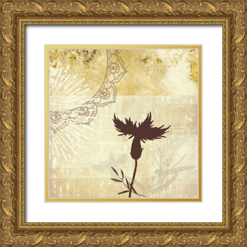 Golden Henna Breeze 2 Gold Ornate Wood Framed Art Print with Double Matting by Duncan-He, Louis