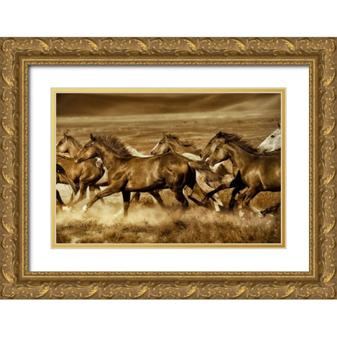 Unbroken Gold Ornate Wood Framed Art Print with Double Matting by Dearing, Lisa