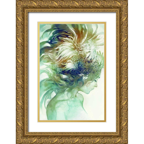 Comb Gold Ornate Wood Framed Art Print with Double Matting by Dittman, Anna