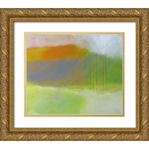 Yellow Mountain Gold Ornate Wood Framed Art Print with Double Matting by Engeln, Skadi