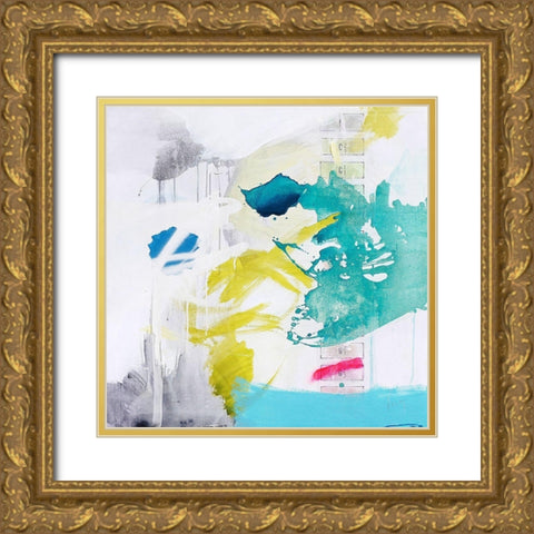 Geologias Gold Ornate Wood Framed Art Print with Double Matting by Escayo, Alba