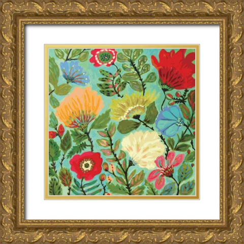 Freedom Garden Gold Ornate Wood Framed Art Print with Double Matting by Fields, Karen