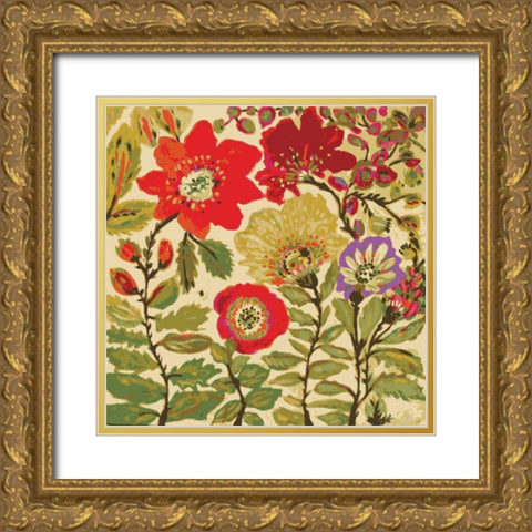 Modern Art Innocence Gold Ornate Wood Framed Art Print with Double Matting by Fields, Karen