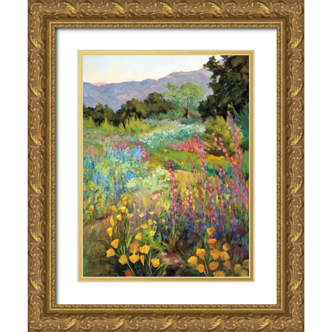 Spring Days Gold Ornate Wood Framed Art Print with Double Matting by Freudenstein, Ellie