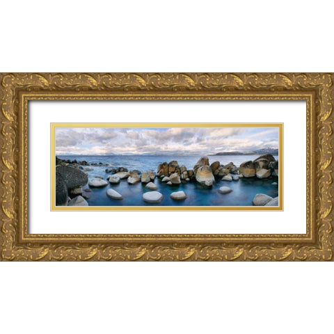 Sand Harbor Gold Ornate Wood Framed Art Print with Double Matting by Foster, Christopher