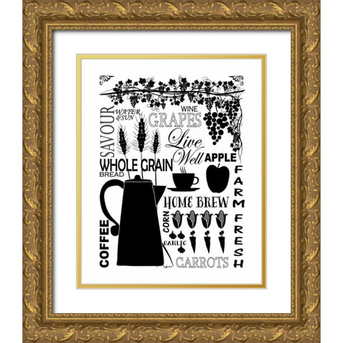 Culinary Love 2 Gold Ornate Wood Framed Art Print with Double Matting by Fuqua, Leslie