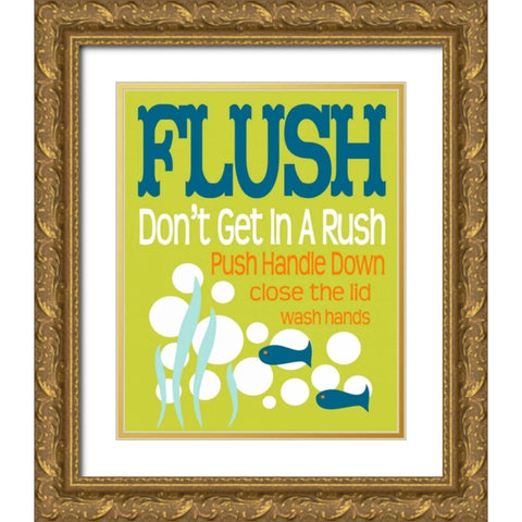 Ocean Bubble Friends 2 Gold Ornate Wood Framed Art Print with Double Matting by Fuqua, Leslie