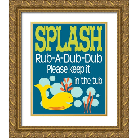 Ocean Bubble Friends 3 Gold Ornate Wood Framed Art Print with Double Matting by Fuqua, Leslie