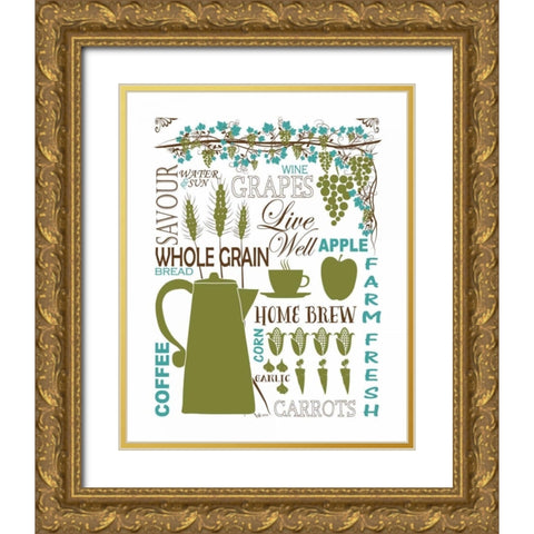 Culinary Love 2 Gold Ornate Wood Framed Art Print with Double Matting by Fuqua, Leslie