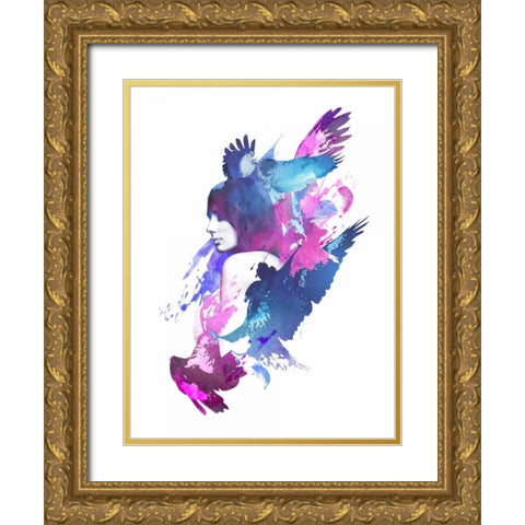 Bloody Fight Gold Ornate Wood Framed Art Print with Double Matting by Farkas, Robert