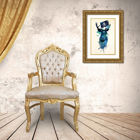 Captain Hook Gold Ornate Wood Framed Art Print with Double Matting by Farkas, Robert