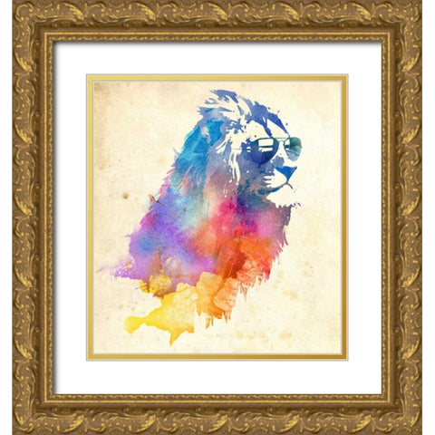 Sunny Leo Gold Ornate Wood Framed Art Print with Double Matting by Farkas, Robert