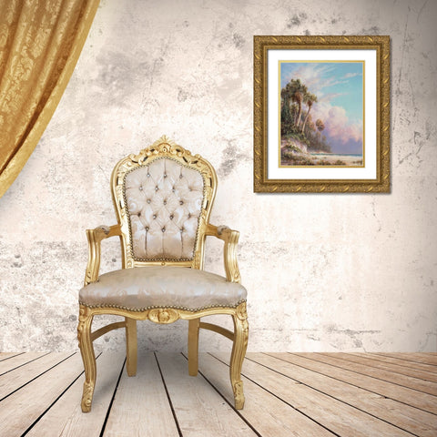 Casperson Bluff Gold Ornate Wood Framed Art Print with Double Matting by Fronckowiak, Art