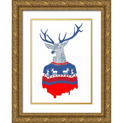 Ugly Winter Pullover Gold Ornate Wood Framed Art Print with Double Matting by Farkas, Robert