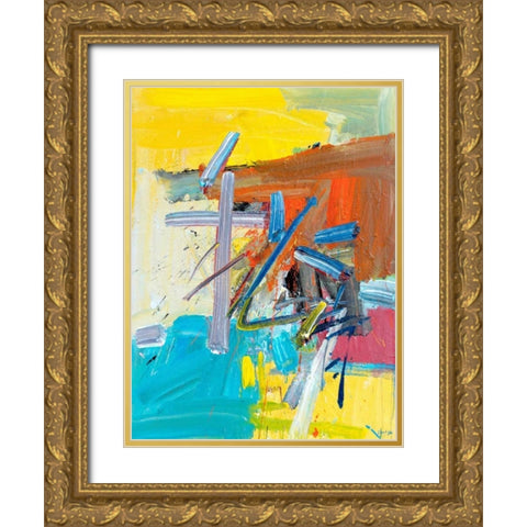 Autumn Sentimental Gold Ornate Wood Framed Art Print with Double Matting by Fai, Fong