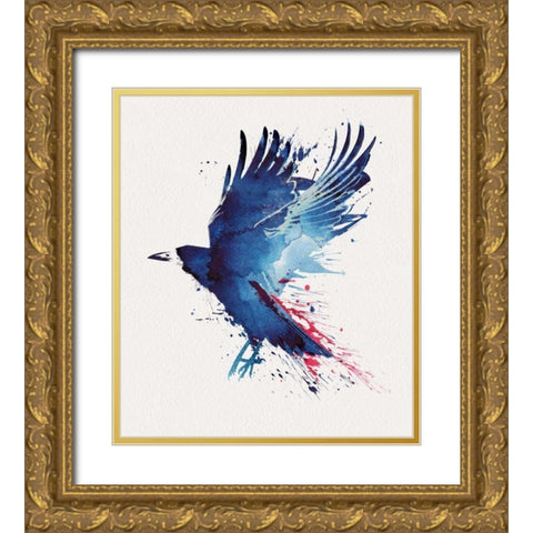 Bloody Crow Gold Ornate Wood Framed Art Print with Double Matting by Farkas, Robert