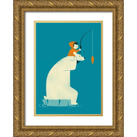 Dinner For Two Gold Ornate Wood Framed Art Print with Double Matting by Fleck, Jay