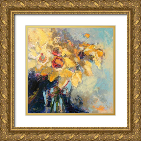 Daffy Do Gold Ornate Wood Framed Art Print with Double Matting by Forst, Beth A.