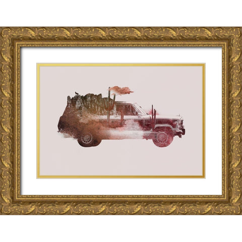 Drive Me Back Home No. 2 Gold Ornate Wood Framed Art Print with Double Matting by Farkas, Robert