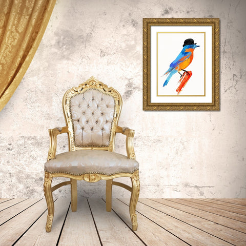 Lord Bird Gold Ornate Wood Framed Art Print with Double Matting by Farkas, Robert